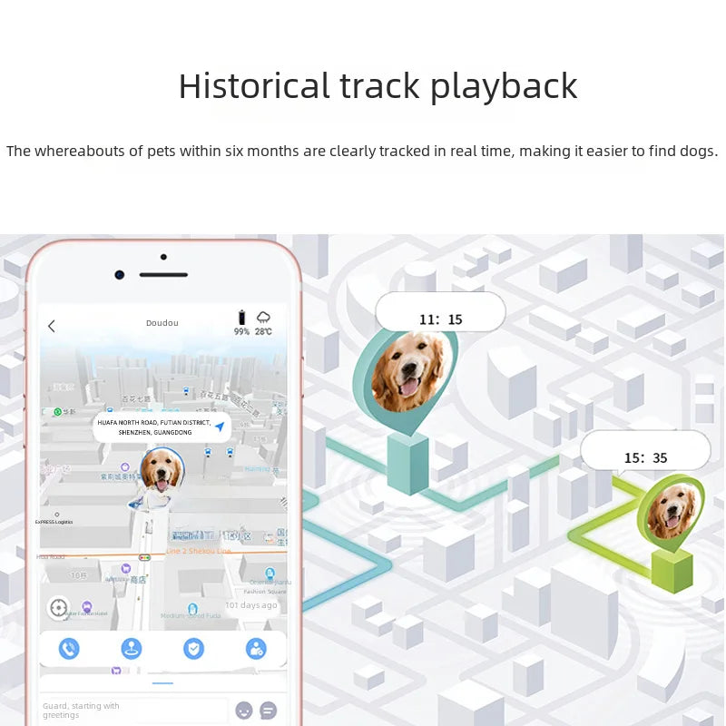 4G GPS & WiFi Pet Tracker Collar – Real-Time Location for Dogs & Cats